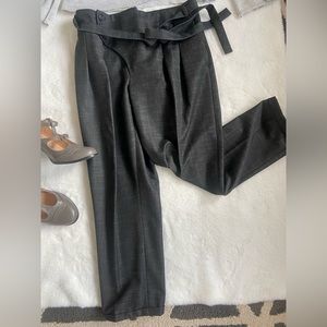 Urban Outfitters Women's Dress Pants Size 6-8 Black Belt Tie Cross Over Front